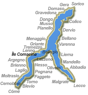 Carte île de Comacina
